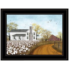 "High Cotton" By Billy Jacobs, Ready to Hang Framed Print, Black Frame