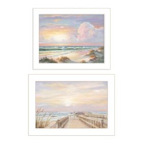 "Sunrise-Sunset" 2-Piece Vignette by Georgia Janisse, White Frame